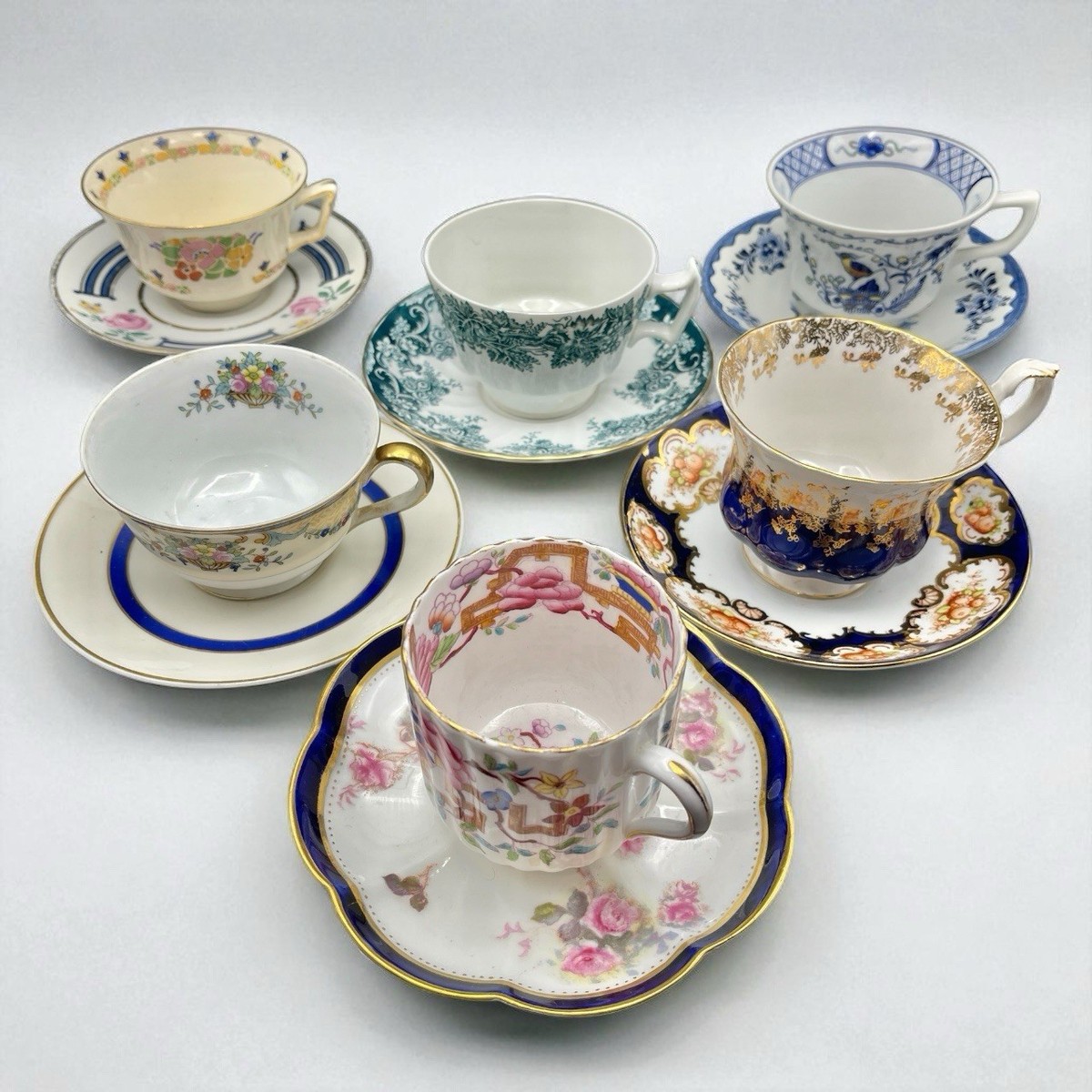 And Saucers Vintage China Tea Sets For Sale Vintage Mismatched