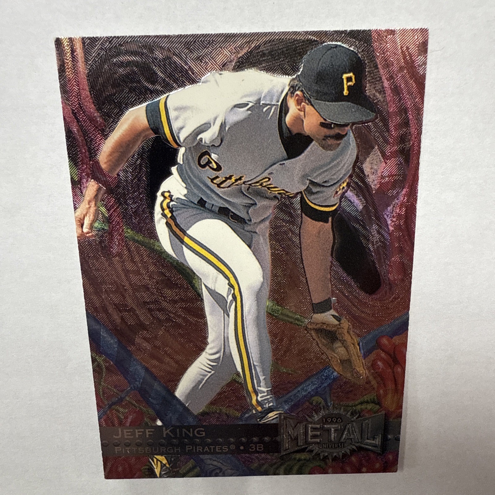 Jeff King 1996 Fleer Skybox Metal Universe #216 Pittsburgh Pirates MLB Card