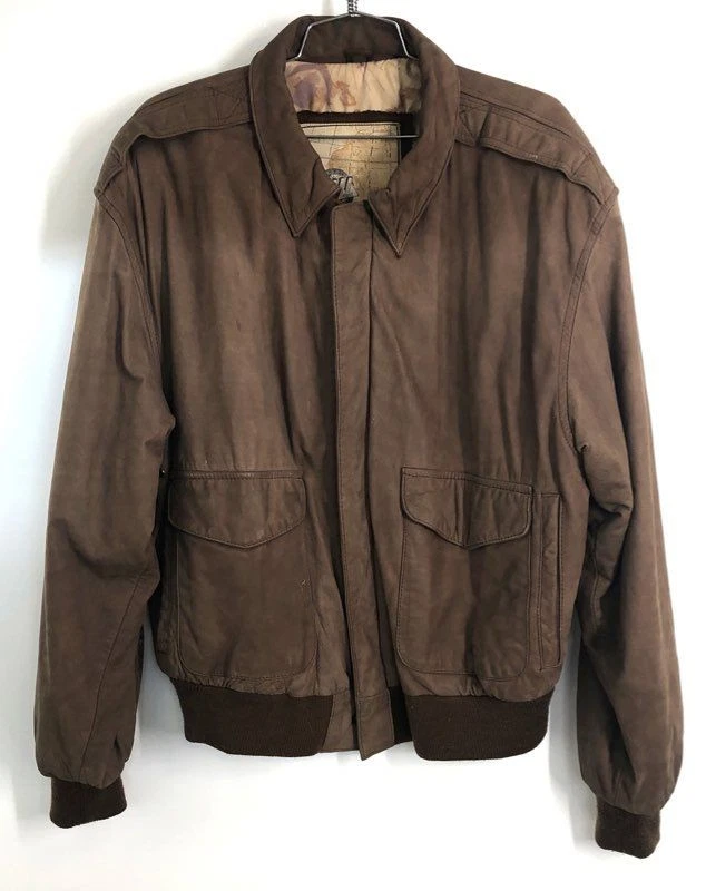Brown Leather 1990s Vintage Outerwear Coats & Jackets for Men