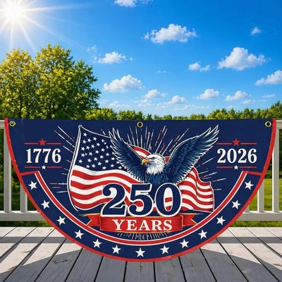 USA 250th Anniversary Eagle Semicircle Flag