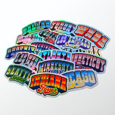 WNBA Holographic Sticker Set – 15 Teams | Premium Vinyl | Basketball Decals