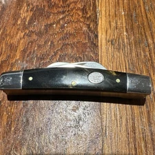 Rite Edge Congress Pocket Knife Black Amber Pearl Brand New