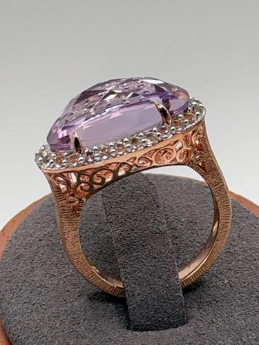 Michelle Albala Sterling Silver Purple Stone Estate Ring Size 7 - product listing photo