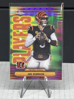 2025 Topps Chrome Power Players Joe Burrow Pink Refractor Serial # d /250 PP-5