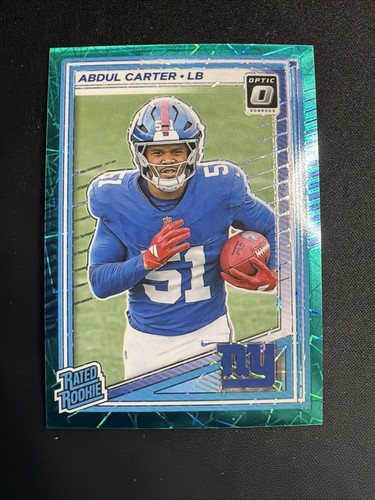 2025 Panini Donruss Optic Abdul Carter #300 Rated Rookie Green Velocity Prizm