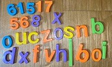 Magnetic Refrigerator Letters Numbers Bright Colors MIXED Lot Of 26