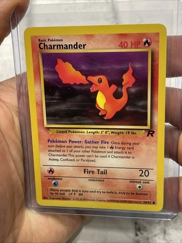 Charmander 50/82 Team Rocket 1999 Pokemon Card Common Vintage Pokémon WOTC NM