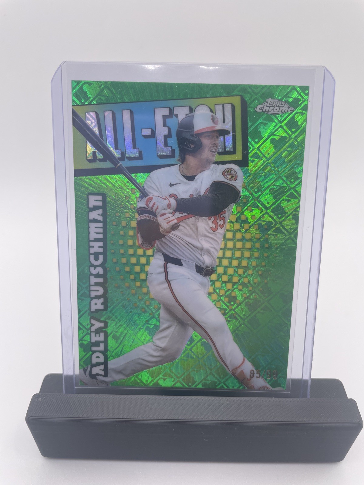 2025 Topps Chrome Logofractor Adley Rutschman All Etch Green Refractor /99 
