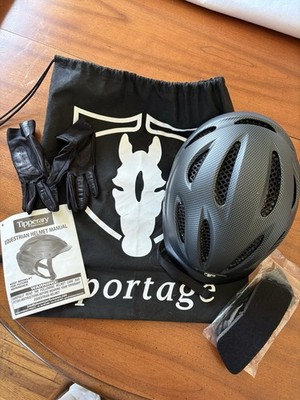 Tipperary Equestrian Helmet Small ASTMF1163-04a, Bag, Manual, & Gloves Small