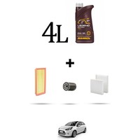 Hoffcar Servicekit 3 Filter Und 4L ÖL FüR Citroen C3 Ii 1.2 Puretech 81KW Ab