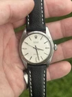 Rolex Oyster Precision 6426 Linen Dial Engine Turned Bezel 34mm Watch Vintage