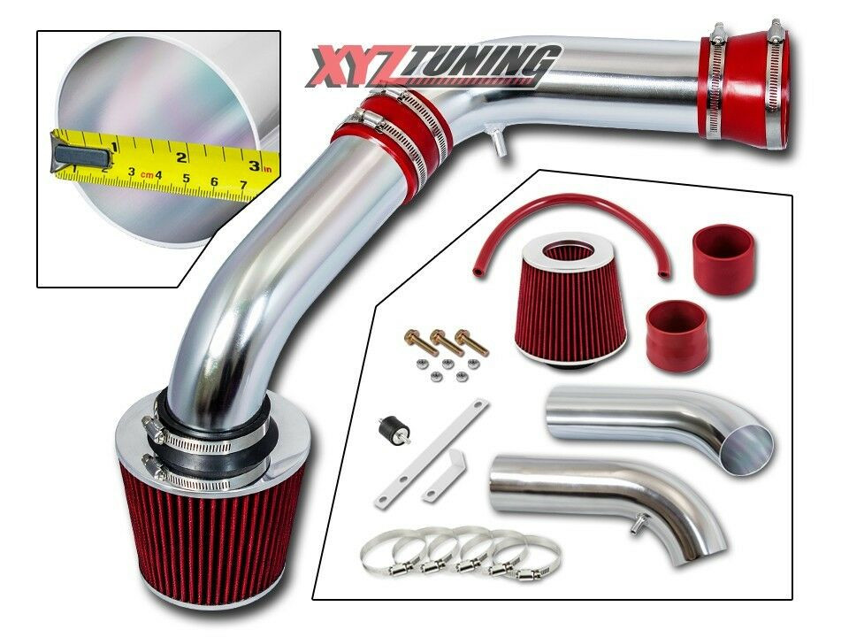 RED 2006 2007 2008 Dodge Ram 1500 Pickup 3.7 V6 Air Intake Kit + Filter 3"