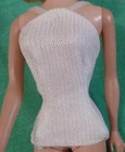 Vintage Barbie Clothes - Superstar Era Silver White Top