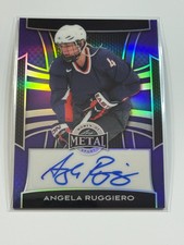 2025 Leaf Metal Women Of Sport Auto Base Purple Prism - Angela Ruggiero 3/6