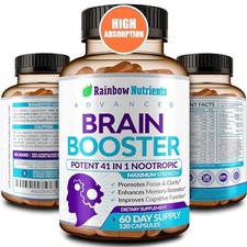 41-in-1 Brain Booster Supplement for Memory, Focus, Energy  Natural Nootropic