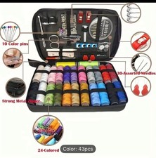 43pcs Sewing Kit with Sewing Supplies and Accessories - 24-Color Threads, Needle