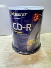 Memorex CD-R 52x 700MB 80-Minute 75-Pack Brand New Sealed
