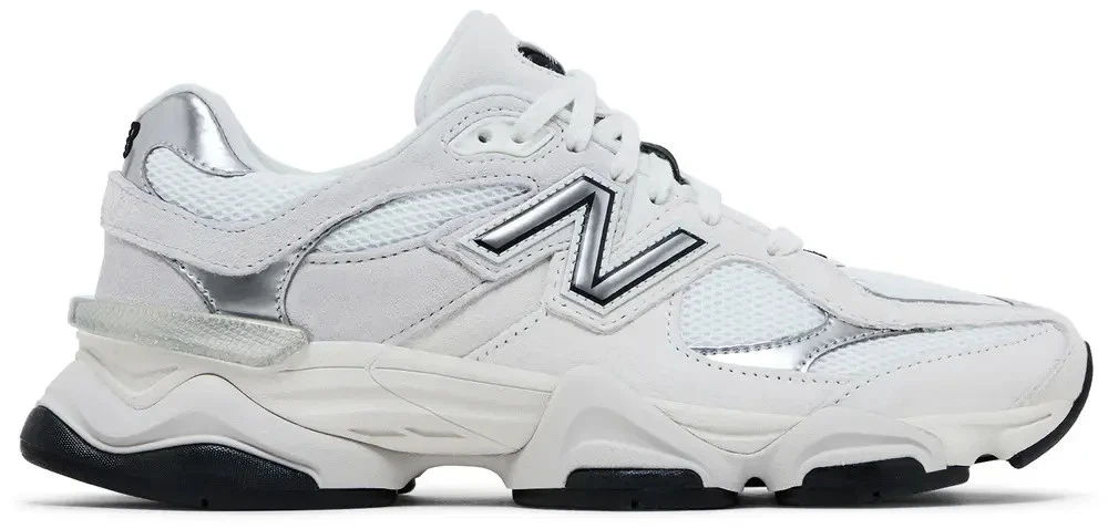 New Balance 9060 White Black Metallic Silver for Sale