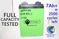 24V 7Ah Lithium Battery FULLY TESTED 75% life, BMS, K2 Energy K2B24V10EB LiFePO4