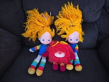 vintage 1983 hallmark rainbow brite 11" dolls  red sprite 5.5" plush doll