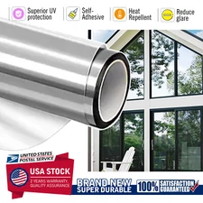 Silver Mirrored Reflective Window Film One Way Mirror Privacy Tint House Office
