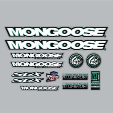 1997 Mongoose - SGX - For green frame - Decal set