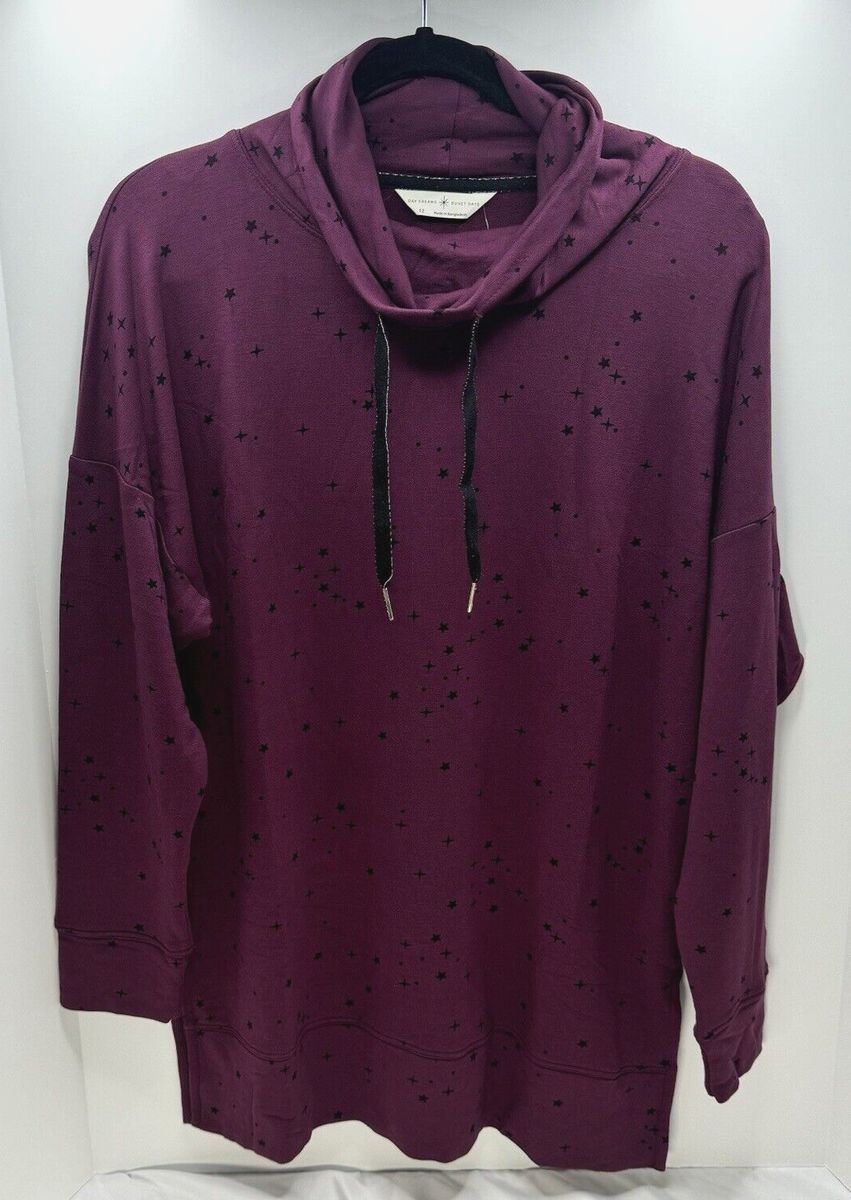 M&S Day Dreams Loungewear with Flexifit Top Purple/Berry with Black Stars  Size