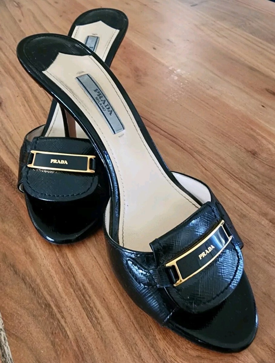 シューズ・サンダルその他 PRADA Women Shoes 1I968NA085049 Black PRADA women shoes Black suede slip on sneaker with silver