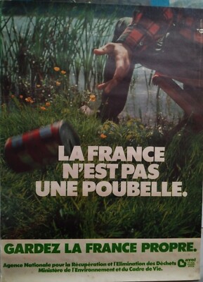 FRANKREICH IST KEIN MÜLL - Aff. Original 80er Jahre