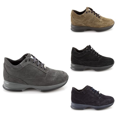 Scarpe donna sneakers alte comode ufficio sportive pelle camoscio MADE IN  ITALY | eBay