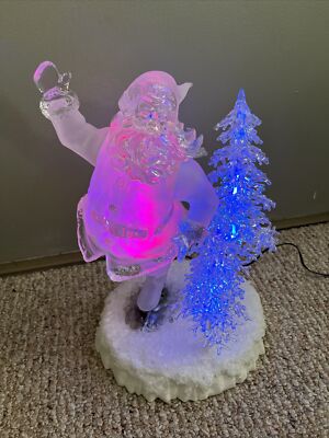 Santa Lights Up The Ice Skates JCPENNY HOME COLLECTION Lite up Acrylic ￼Display