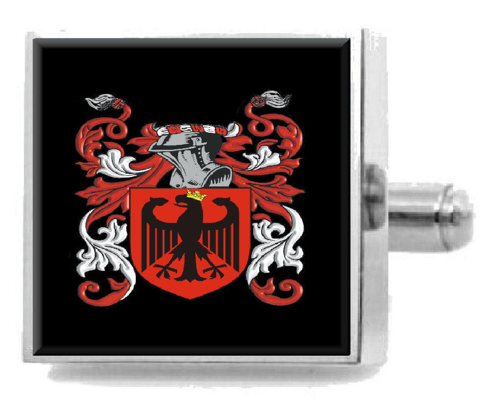 Lonergan Ireland Heraldry Crest Sterling Silver Cufflinks Engrav