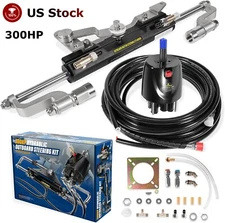 Boat Hydraulic Steering System Kit Marine Outboard Steering 300HP Outboard