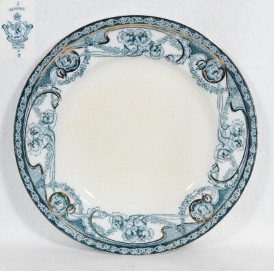 Flow Blue Royal Pottery Staffordshire Renown Plate 8''