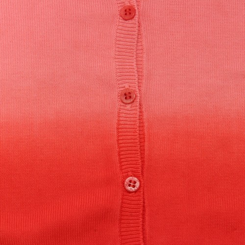 1689AD cardigan bimba GIRL IL GUFO cotton pink/red shaded sweater kids - Picture 3 of 4