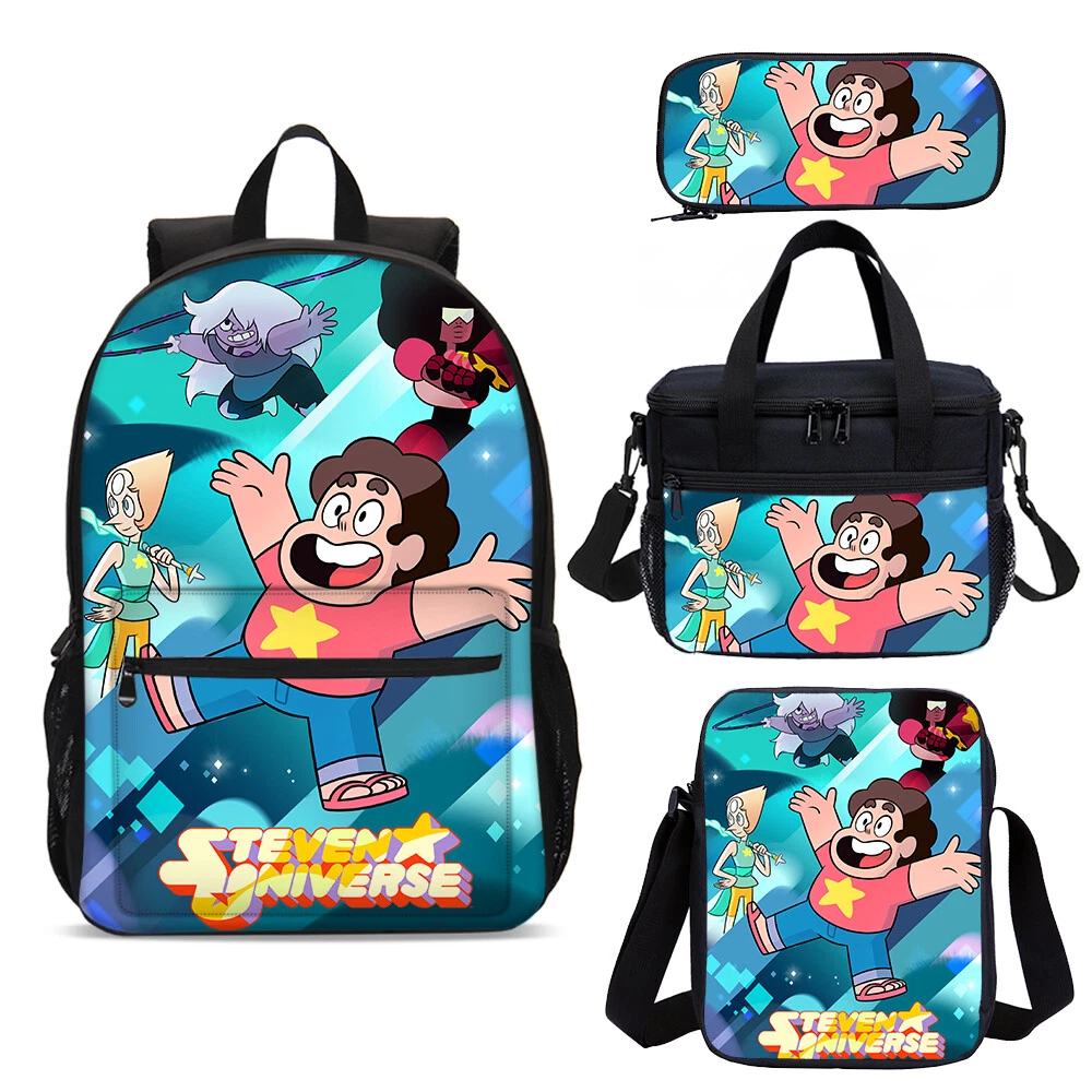Steven Universe Cartoon Kids Large School Backpack Cooler Lunch Bag Pen  Case Lot | eBay