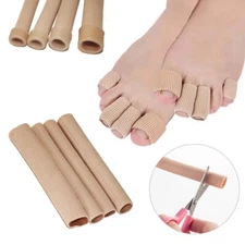 Fabric Gel Tube Bandage Cover Toe Finger Foot Pain Relief Feet Protector Protect