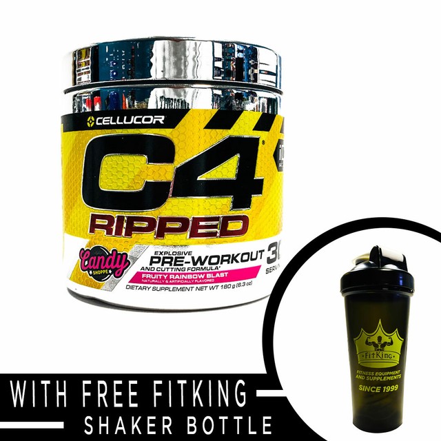 Cellucor C4 Ripped Ultra Frost PreWorkout + Fitking Shaker Bottle