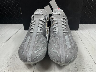 Size 10-Adidas Adizero Cleats Big Mood Silver Gray Football  display picture 3