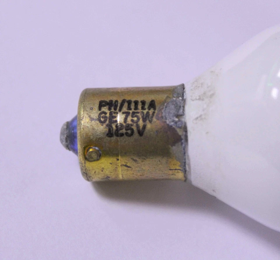1x 75W, 125V, GE, PH/111A, Ba15s, Small Single Pin Bayonet Cap, Light Bulb, Lamp - Image 2 of 2