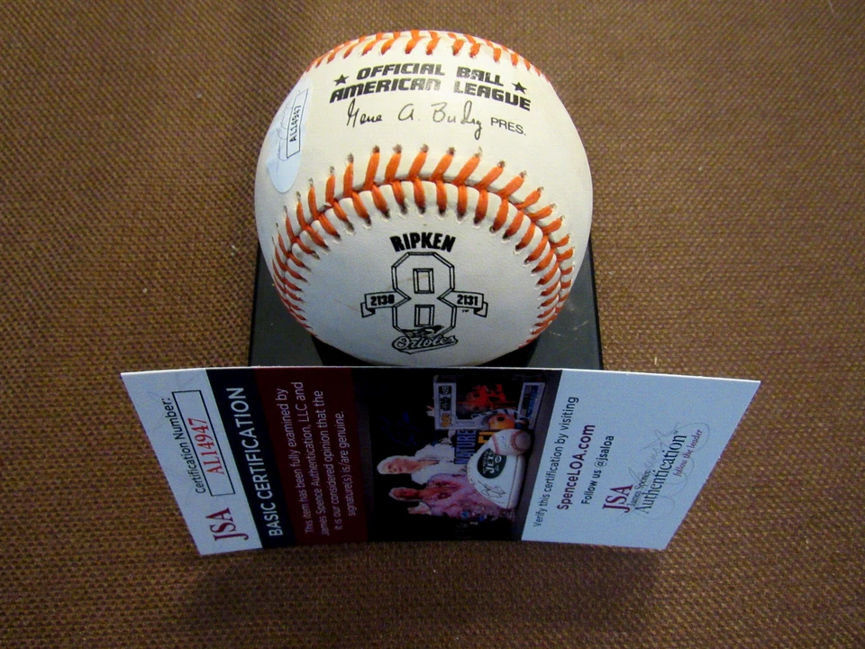TERRY FRANCONA WS CHAMPS RED SOX INDIANS SIGNED AUTO RIPKEN #8 GAME BASEBALL JSA - Image 2 of 3