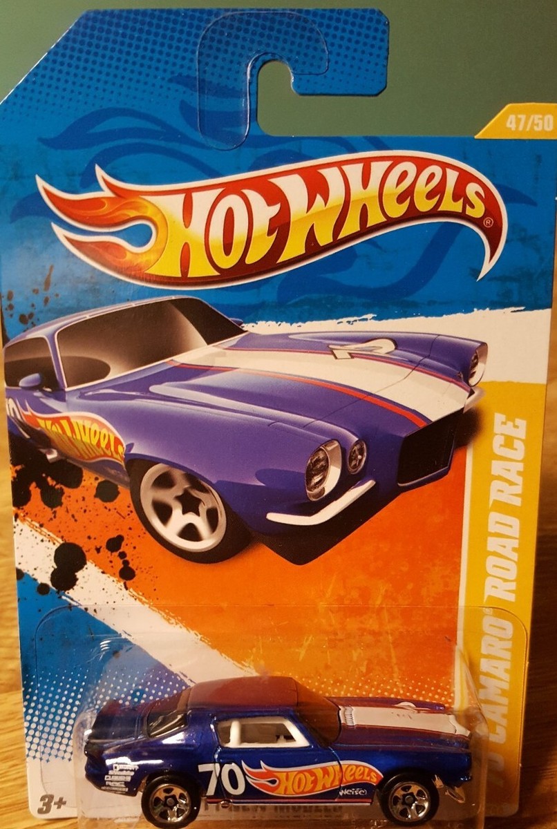 Hot Wheels '70 Chevy Camaro Road Race Blue HW Race Logo 1:64 Scale
