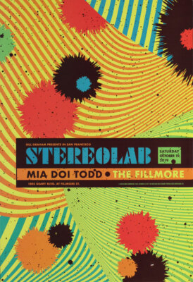Stereolab Mia Doi Todd Fillmore San Francisco 10/19/2019 Poster