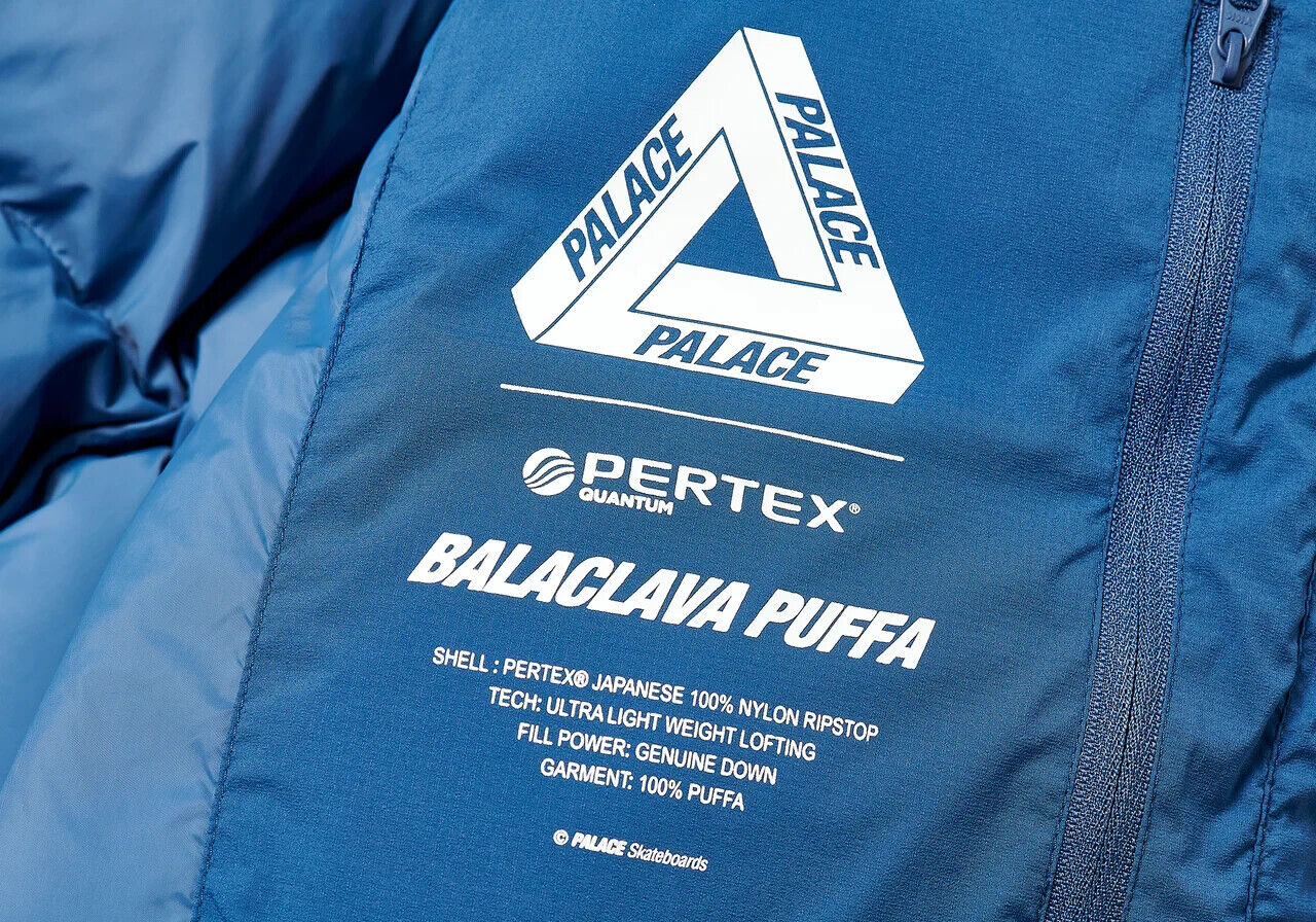 Palace pertex matte Balaclava Puffer blue chill Puffa