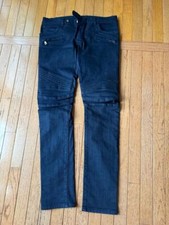 womens BALMAIN SKINNY BIKER MOTO JEAN SIZE 30