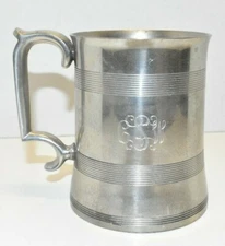Stieff Pewter Mystic Seaport Reproduction Tankard 4.5" tall
