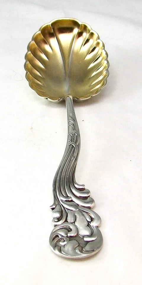 Frank Whiting Argento Sterling Marquise Bacca Casseruola Cucchiaio W Oro Lavare - Immagine 2 di 4