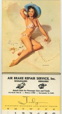 Gil Elvgren Art 1963 Brown & Bigelo American Beauties Calendar / Pin-Up Girls