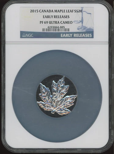 2015 Canada Silver Maple Leaf Early Releases 20 Dollars NGC PF 69