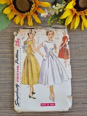Simplicity Schnittmuster 4556 Junior 50er Jahre Einteiler Kleid Alter 13